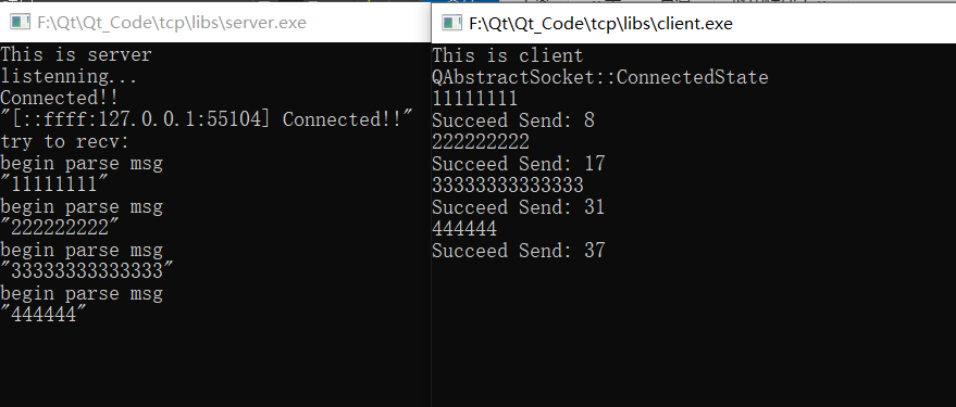 TCP单工-clientf发server收